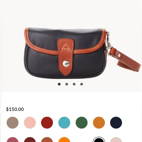 Dooney & Bourke Elba Flap Wristlet Black Patent Leather - Picture 13 of 13